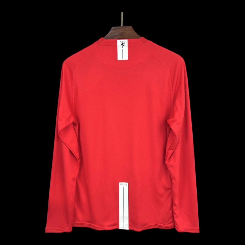 Manchester United Maillot Domicile UCL Rétro Manches Longues 2007/08 – Image 2