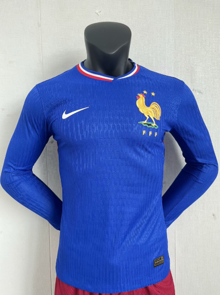 France Maillot Domicile 2024 Manches Longues – Version Player